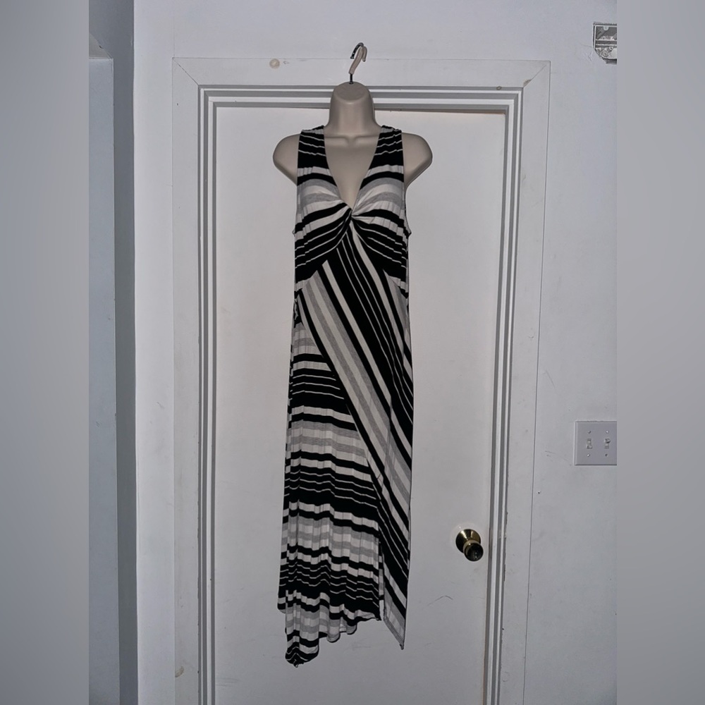 Black/Grey/White Maxi Dress